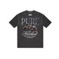 Full shot displaying the relaxed, oversized silhouette of the PURE Knockout Fight Black T-shirt on a model
