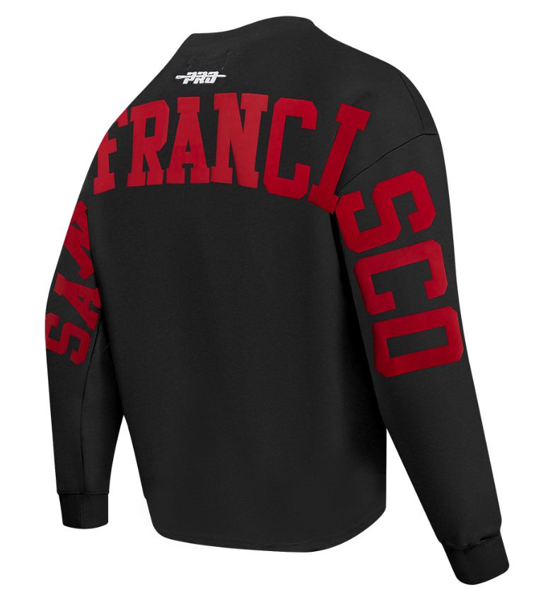 Black long sleeve tee with San Francisco 49ers Wingspan logo