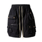 Undeveloped Noir Multi Drawstring Black Cargo Shorts
