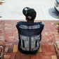 Stylish oversized black long sleeve with eye-catching lightning print, ideal for streetwear style