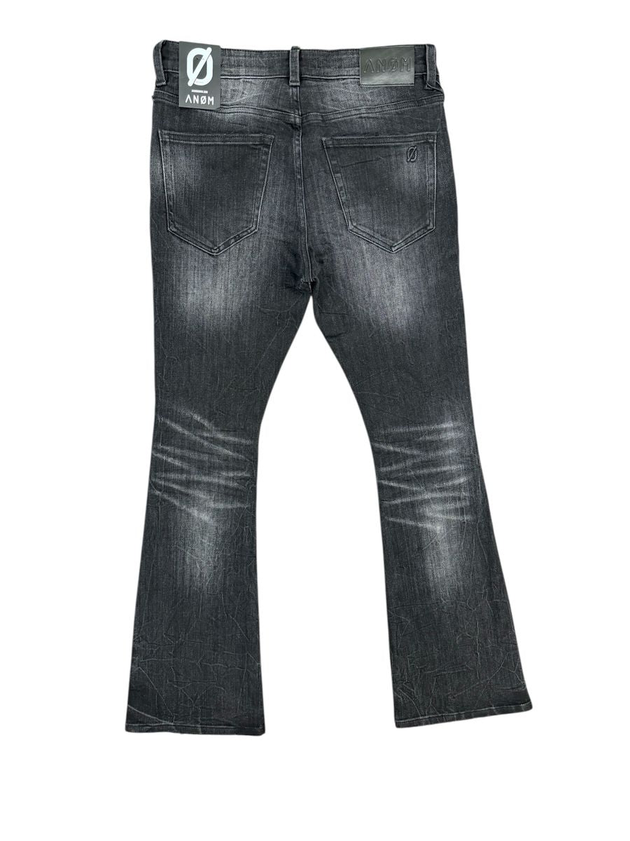 ANOM "Obscura" Black Wash Stacked Denim Jeans