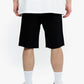 Black denim shorts named Mr Shorts by Valabasas featuring a stylish, casual fit for men