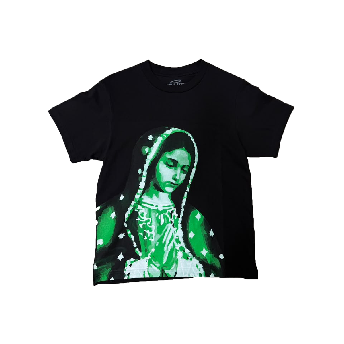 Heaven Virgen De Guadalupe/Arc Logo Tee  - Black/Green