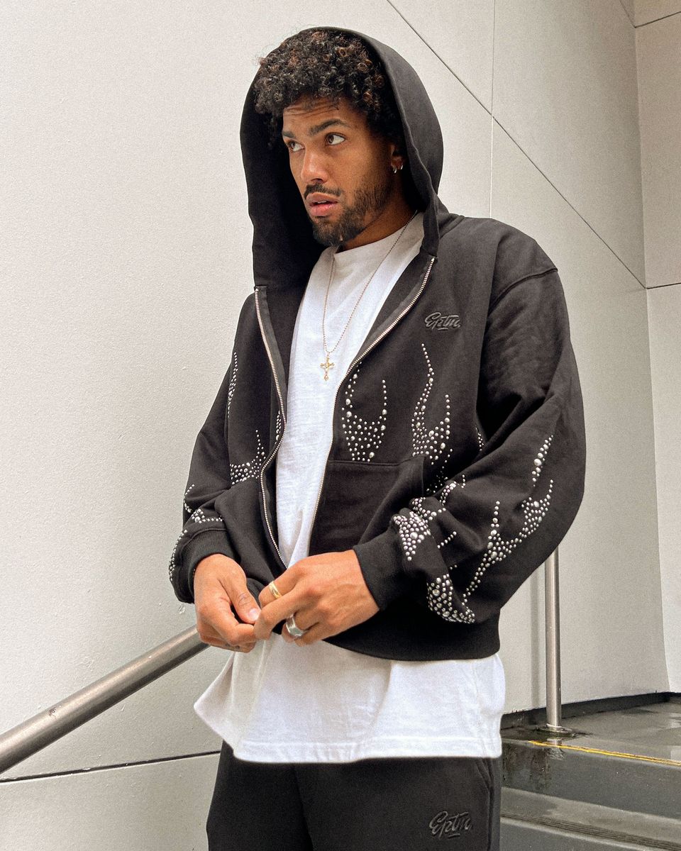 EPTM Metal Flame Zip Up Hoodie - Black (EP12463)