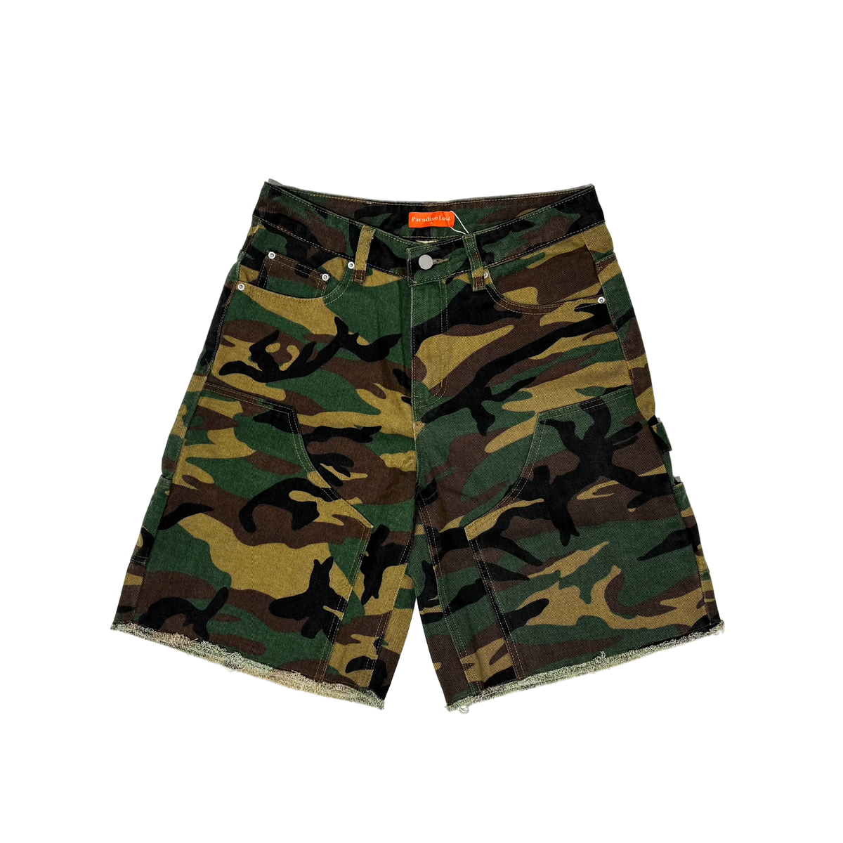 Paradise Lost "Paradise" Camo Denim Shorts