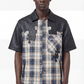 Guapi Plaid Cross Patch Button Shirt