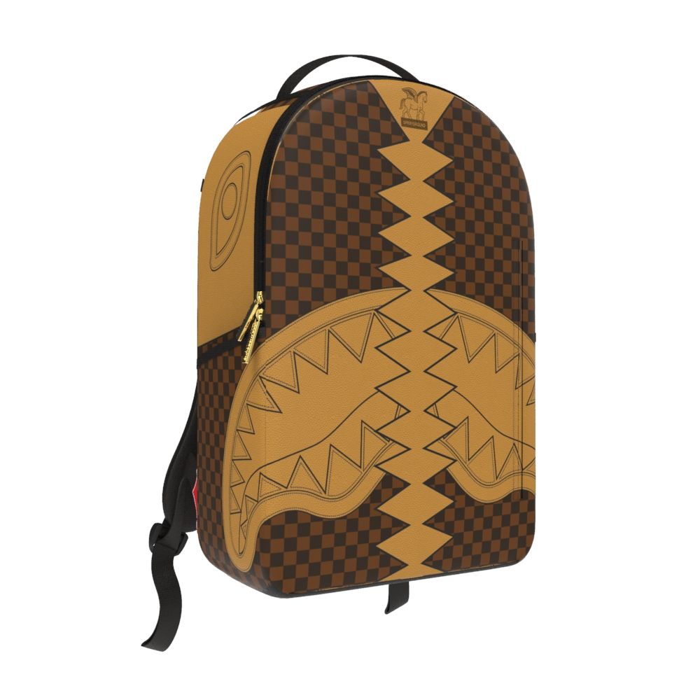 Stylish Sprayground Hypeshark VSM DLX Backpack made of durable 100% PVC fabric