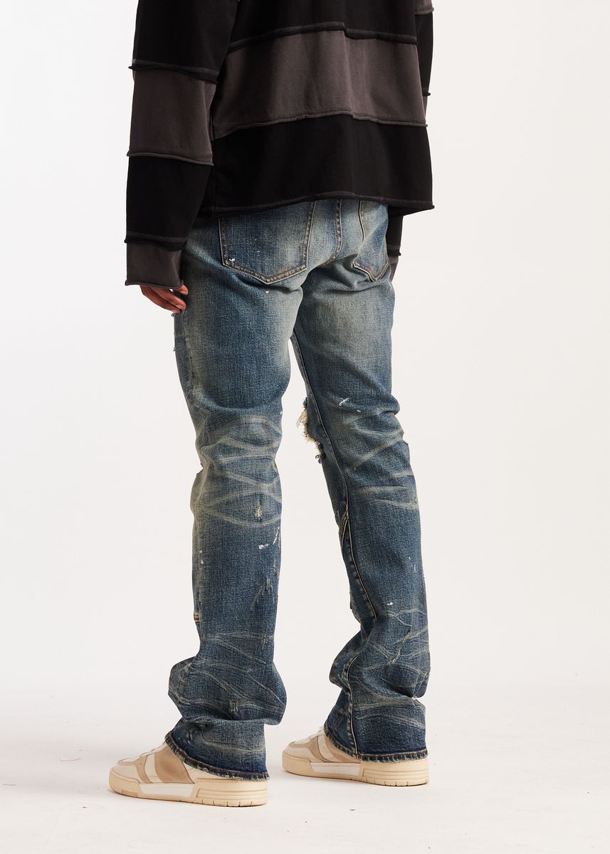 Embellish Vintage Washed Ric Flare Denim Jeans (EMB-S26-25)