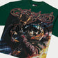 Limited edition green T-Shirt with digital artwork, oversized fit, crafted from 10oz washed fabric, only 555 units produced