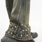 Valabasas "Ion - 33" Inseam" Vintage Wash Waxed Stacked Denim Jeans