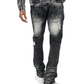 Makobi Moreli Black Wash Denim Jeans showcasing a classic fit and stylish design