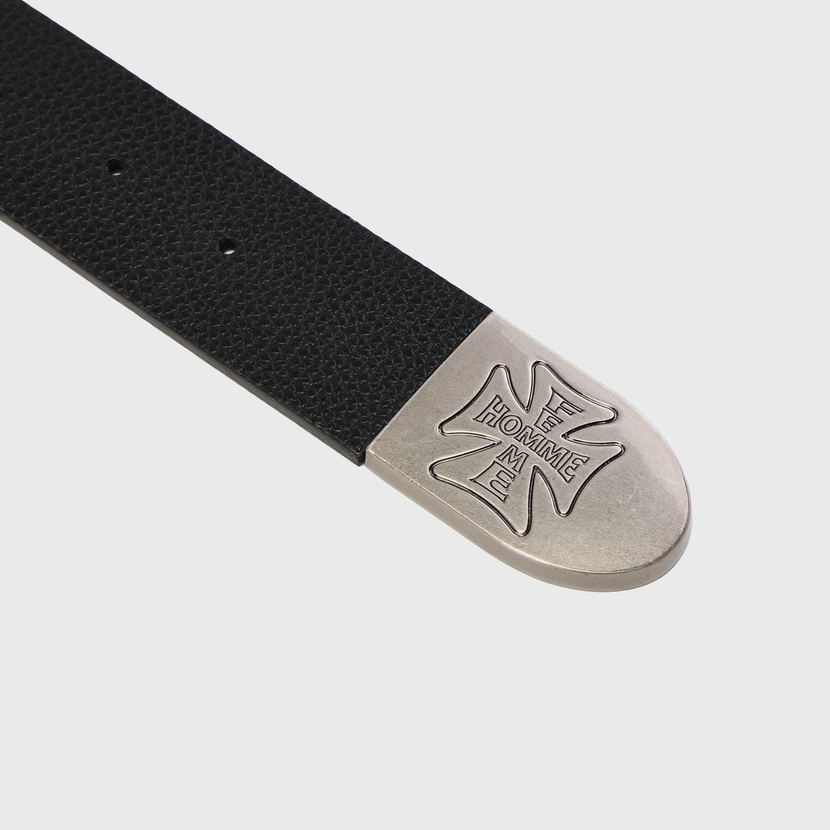 Homme + Femme "Iron Crest Classic" Belt - Black/Black