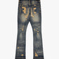 Valabasas Tearaway Dark Vintage Wash Stacked Denim Jeans with unique distressed detailing and comfortable fit