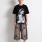 Heaven Virgen De Guadalupe/Arc Logo Tee  - Black/Cream