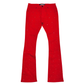 Vicious Embellish Rhinestone Red Flare Denim Jeans with stylish flare and bold red color