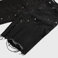 Homme + Femme "Arsenal" Studded Denim Shorts - Black