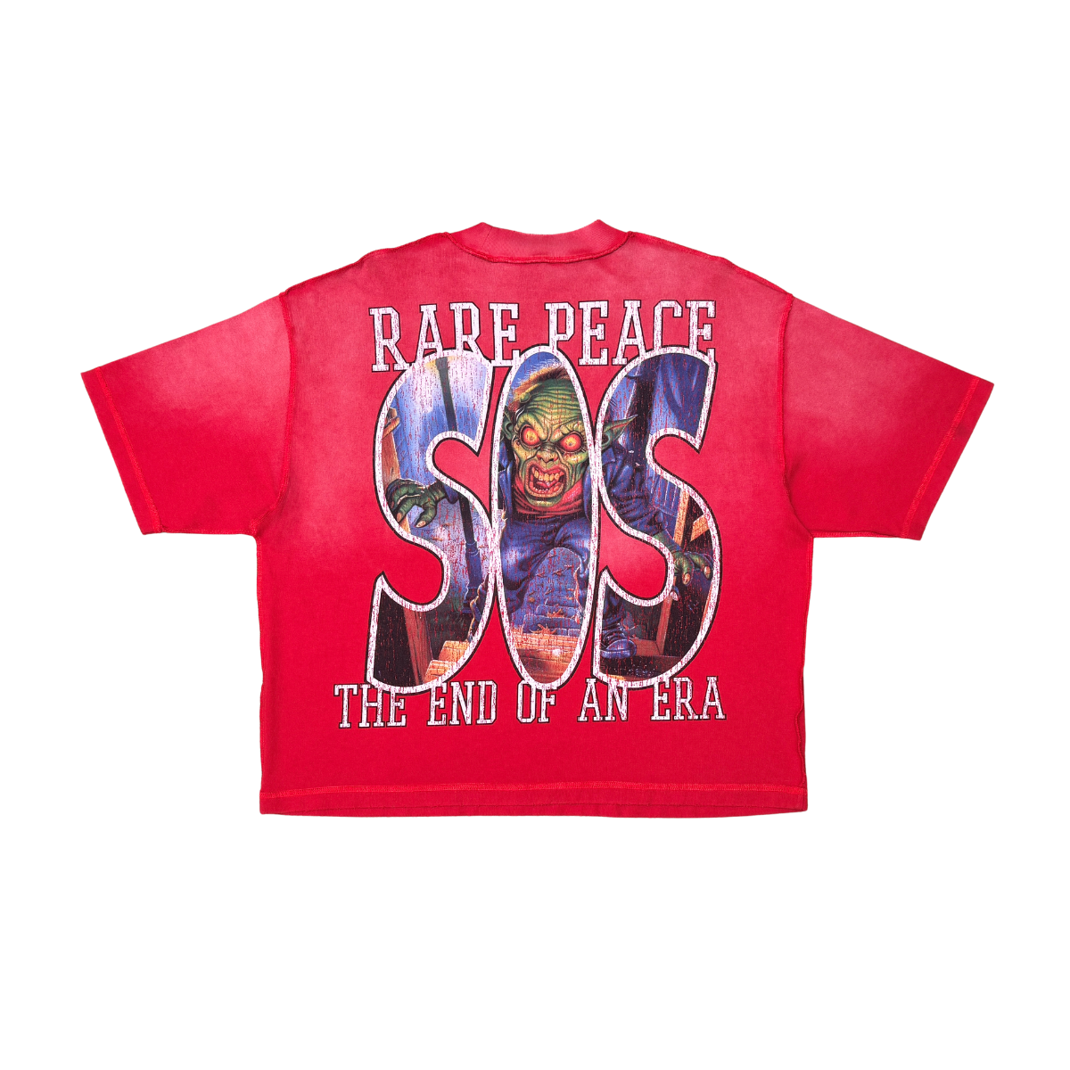 Rare Peace "S.O.S. Goblin" Rhinestone Red Tee