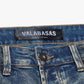 Valabasas "Fax" Washed Dark Blue Stacked Denim Jeans