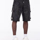 Guapi All Black Cross Buckle Shorts