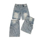 Undeveloped Azul Convert Cargo Blue Denim Jeans