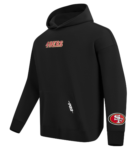 Black Pro Standard San Francisco 49ers Wingspan Hoodie with team logo