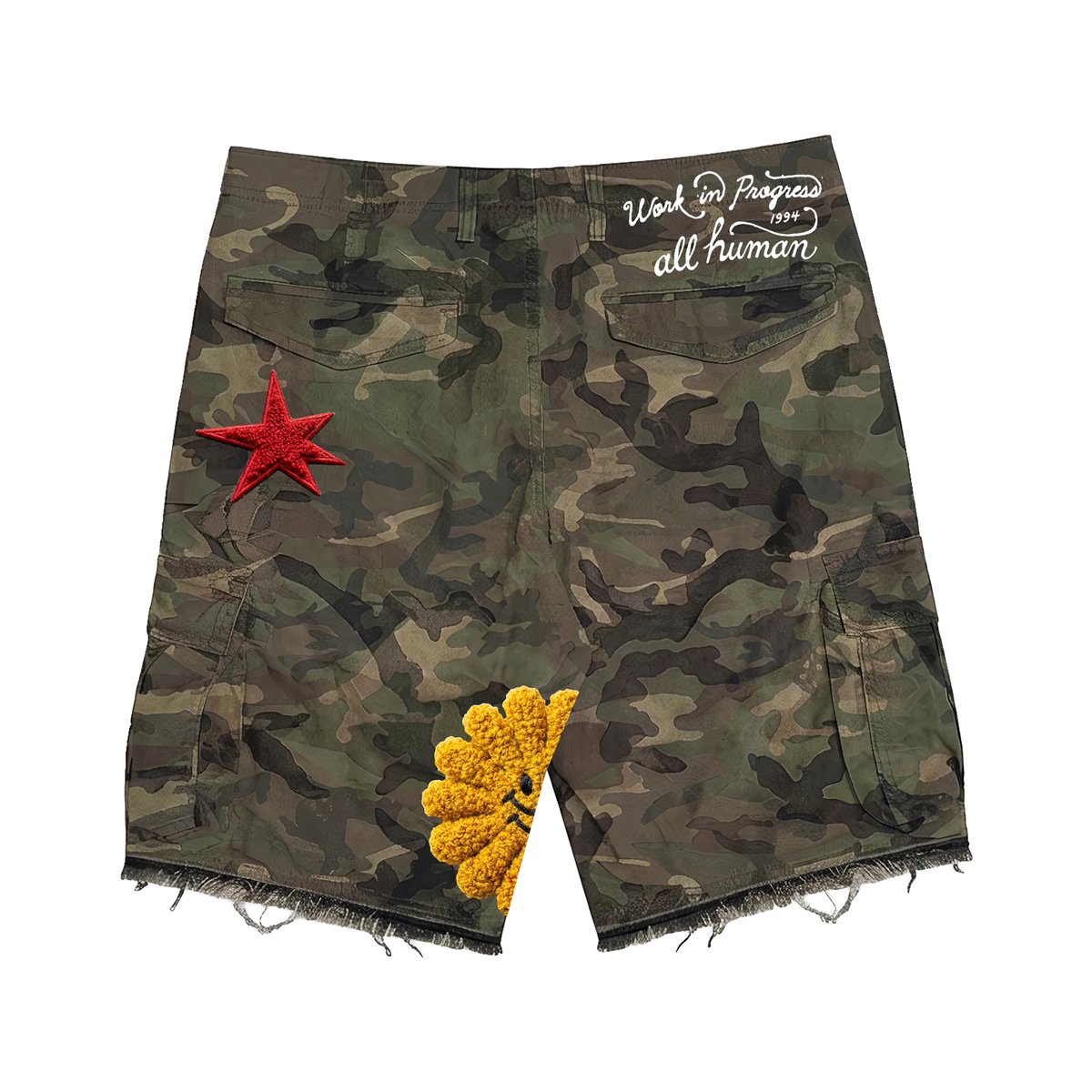 All Human "Yayo" Shorts - Camo Wash