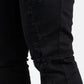 Midnight Black Distressed Skinny Denim Jeans (MB-004)