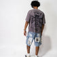 Mixed Emotion "AI" Light Blue Denim Shorts