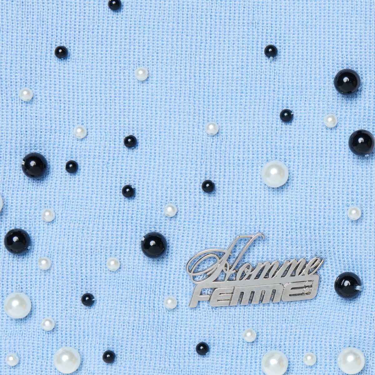 Homme + Femme "Pearl" Beanie - Baby Blue
