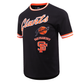 San Francisco Giants men's retro classic tee in black and orange with team logo detail