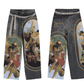 A pair of Amor Jeans digital print black baggy jeans with 32-inch length and stylish design