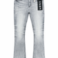 ANOM "Aura" Light Grey Wash Stacked Denim Jeans