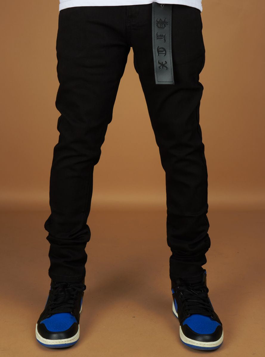 Politics Jeans Bone Skinny Fit Jet Black Denim (BONE215)