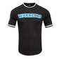 Golden State Warriors Classic Chenille Tee in black showcasing vintage-inspired design with team logo