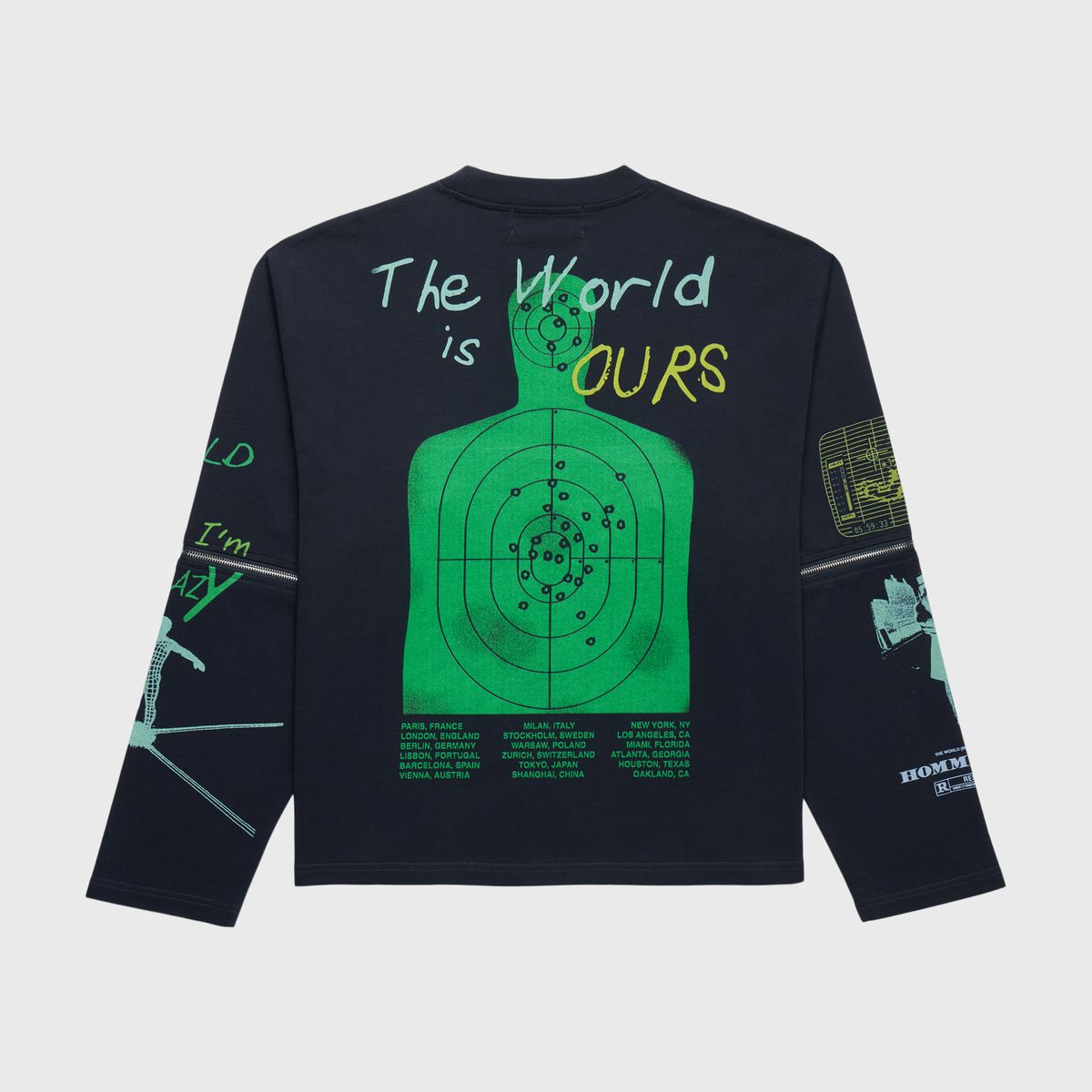 Homme + Femme "Bullseye" Long Sleeve - Black
