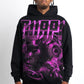 Guapi Cyber Pink Hoodie with front pocket and drawstring hood