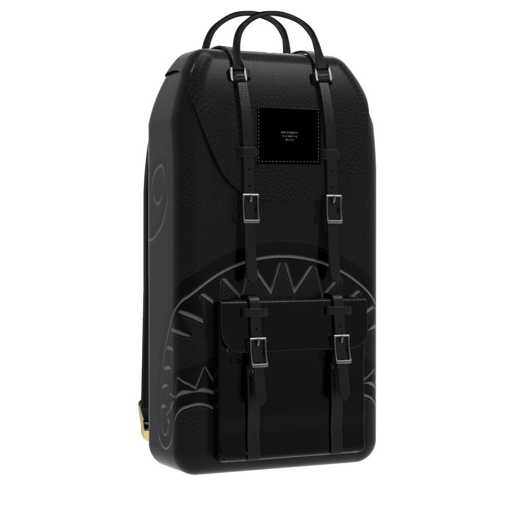 Black Sprayground Night Sky Hills Backpack with sleek design, spacious interior, and durable PVC material