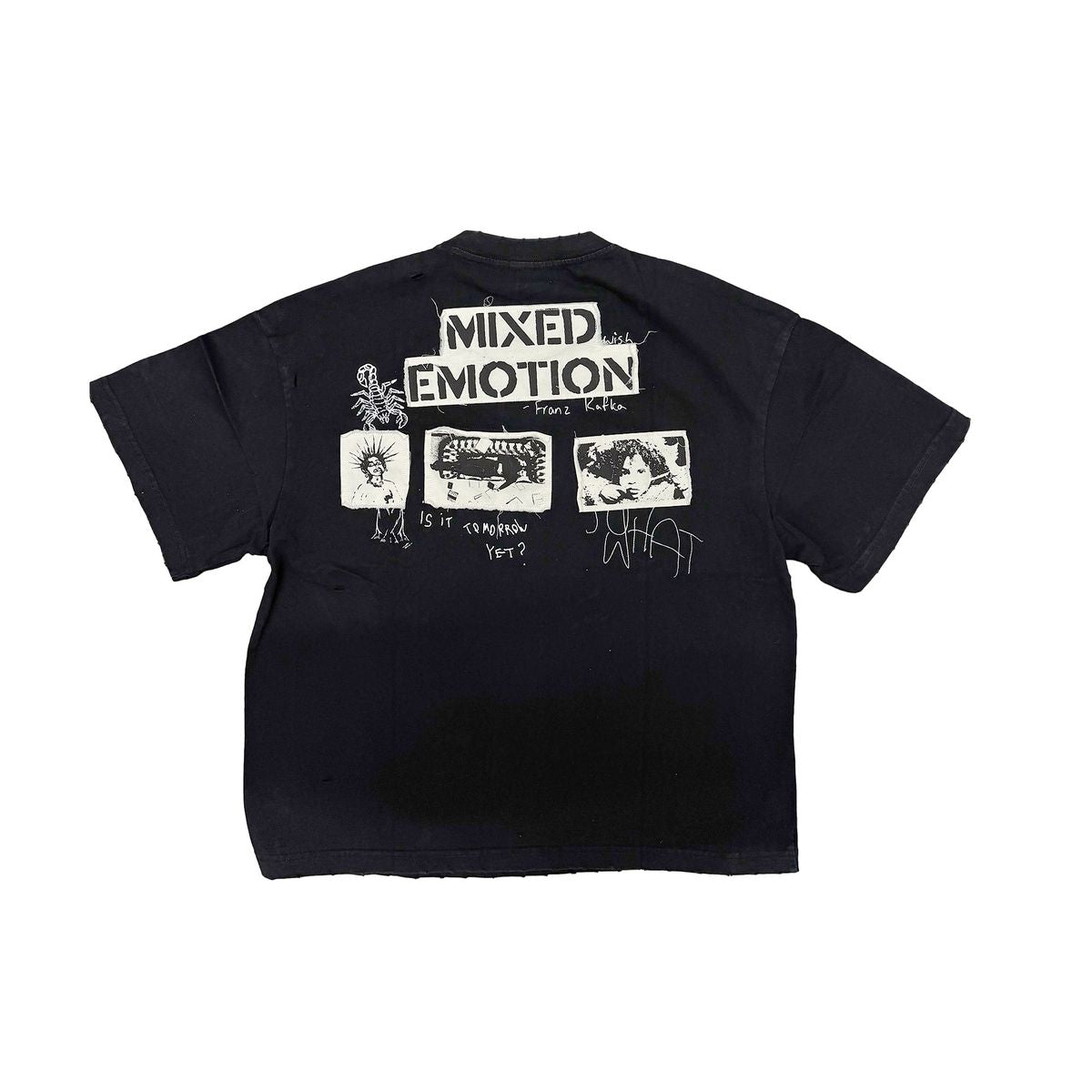 Mixed Emotion "Stamped" Black Tee