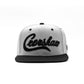 The Marathon Clothing Limited Edition Crenshaw Snapback - Grey/Black - A stylish and high-quality snapback hat with a limited edition design
