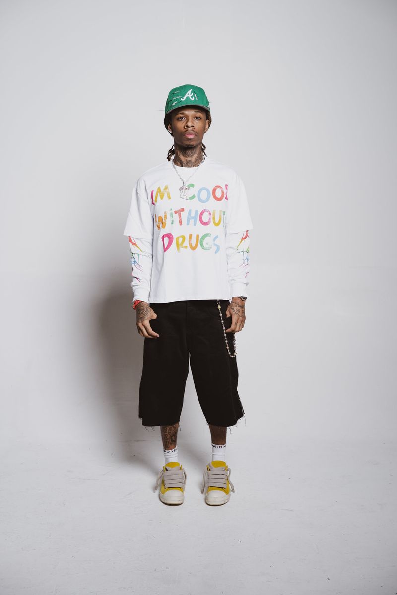 Addicts ATL "Cool Without Drugs" White Double Layer Tee
