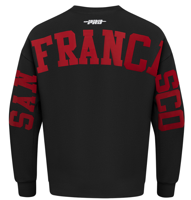 Long-sleeve black San Francisco 49ers Wingspan tee by Pro Standard