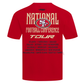 Close-up of the Pro Standard San Francisco 49ers men's short sleeve T-shirt in vibrant red color with team branding