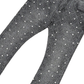  Trendy grey denim flare jeans with Vicious Embellish Rhinestone design