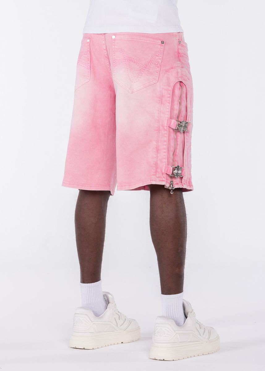Guapi French Rose Cross Buckle Shorts