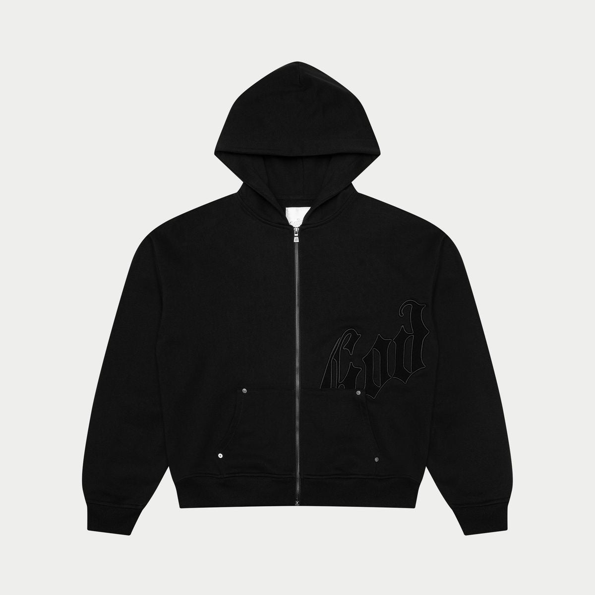 Godspeed OG Logo Zip Up Hoodie - Double Black