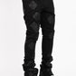  Guapi All Black Icon Stacked Denim Jeans styled with white sneakers and a black t-shirt