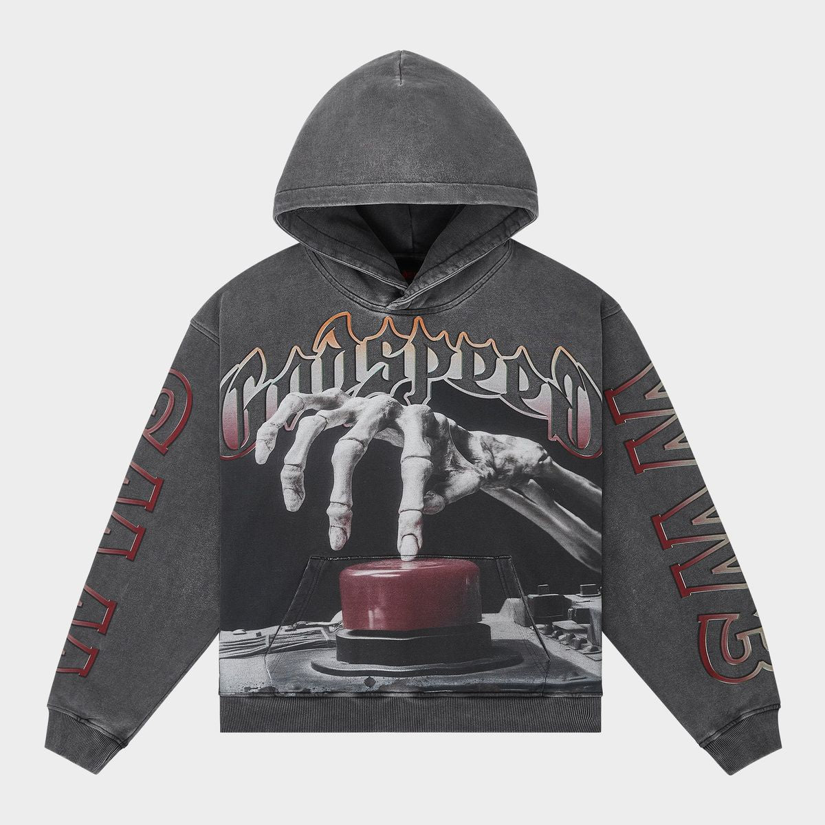 Godspeed Code Red Hoodie - Grey Wash