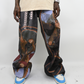 Digital print black baggy jeans from Amor Jeans with a 32-inch length and stylish design