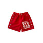 Mixed Emotion "Backyard" Red Nylon Shorts