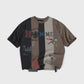Homme + Femme "Reconstructed Varsity" Tee - Black/Multi